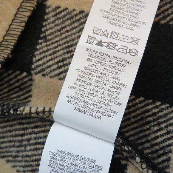 Primark Black & Cream Plaid Mini Skirt Preppy Twee Retro Small - Picture 5 of 6